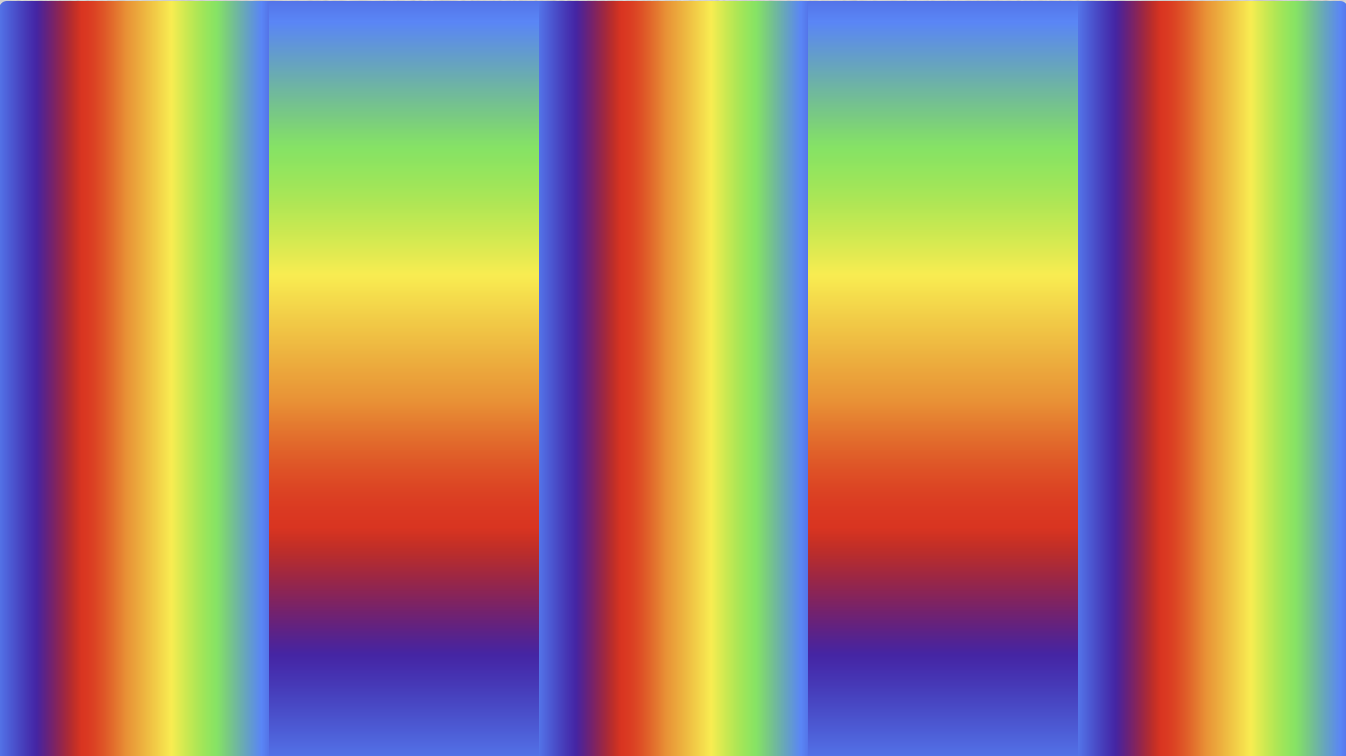 Alternating vertical bands scrolling in perpendicular directions